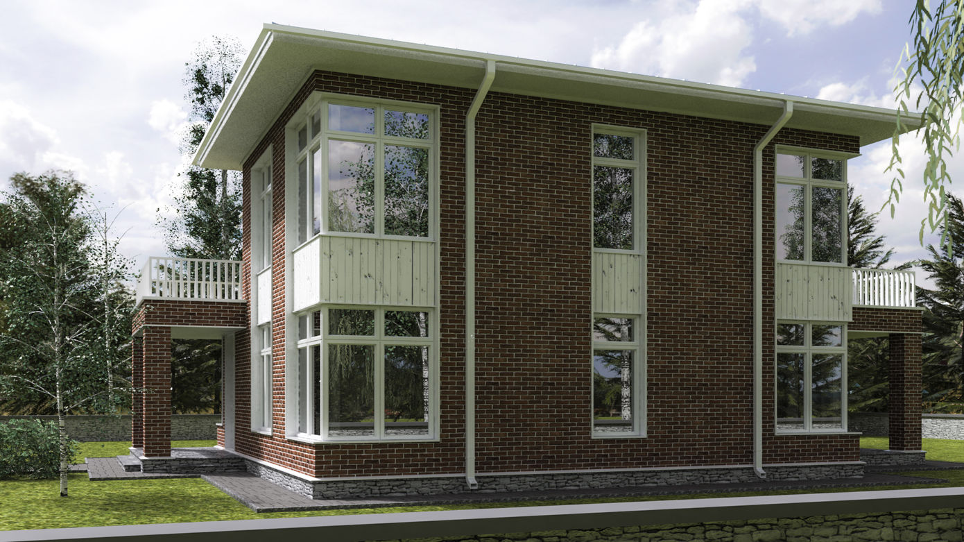 Просторный дом с панорамными окнами DK-206-4