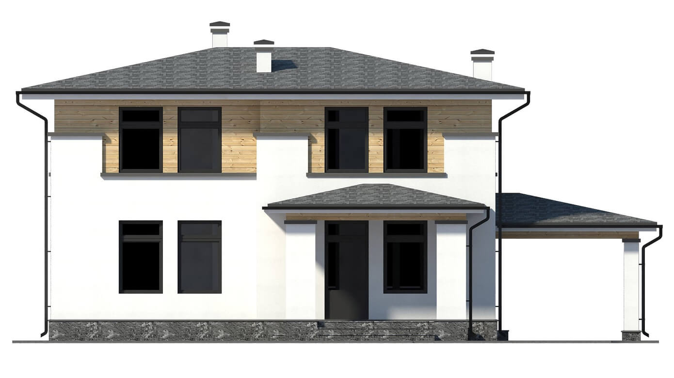 Современный двухэтажный дом DK-191-6