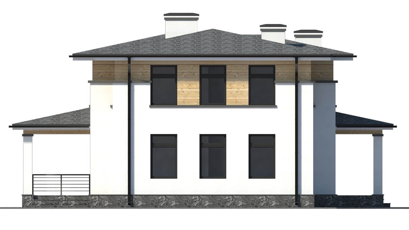 Современный двухэтажный дом DK-191-9